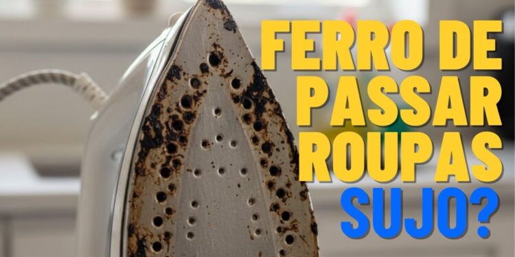 Método simples para limpar o ferro de passar roupas eliminando queimados e grudes