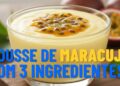 Mousse de maracujá com 3 ingredientes usando liquidificador e não precisa levar ao fogo
