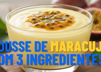 Mousse de maracujá com 3 ingredientes usando liquidificador e não precisa levar ao fogo
