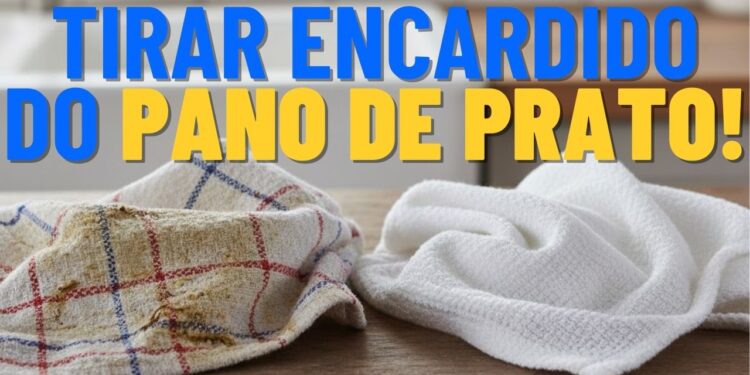 Truque rápido que tira encardido de pano de prato sem esfregar