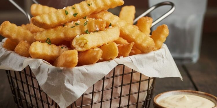 Descobrimos o segredo para fritar batata crocante por fora e macia por dentro