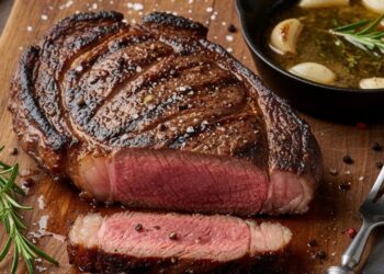 O segredo dos chefs para fazer um bife perfeito usando manteiga, alho e ervas