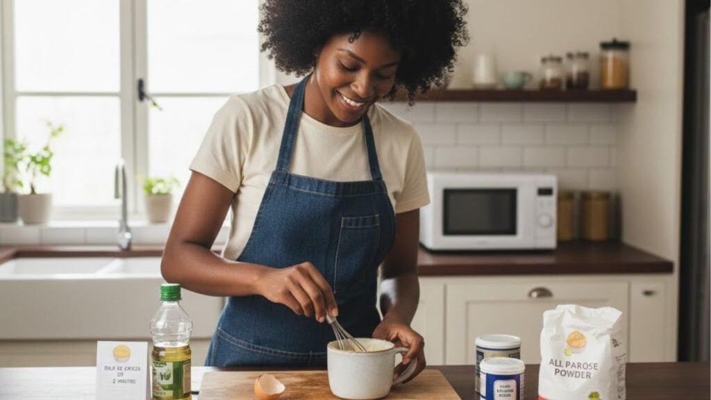 Bolo de caneca pronto em 2 minutos no micro-ondas