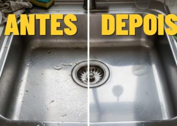 Truque com bicarbonato e limão deixa a pia de inox brilhando como nova, e você nunca mais vai precisar sofrer esfregando durante a limpeza