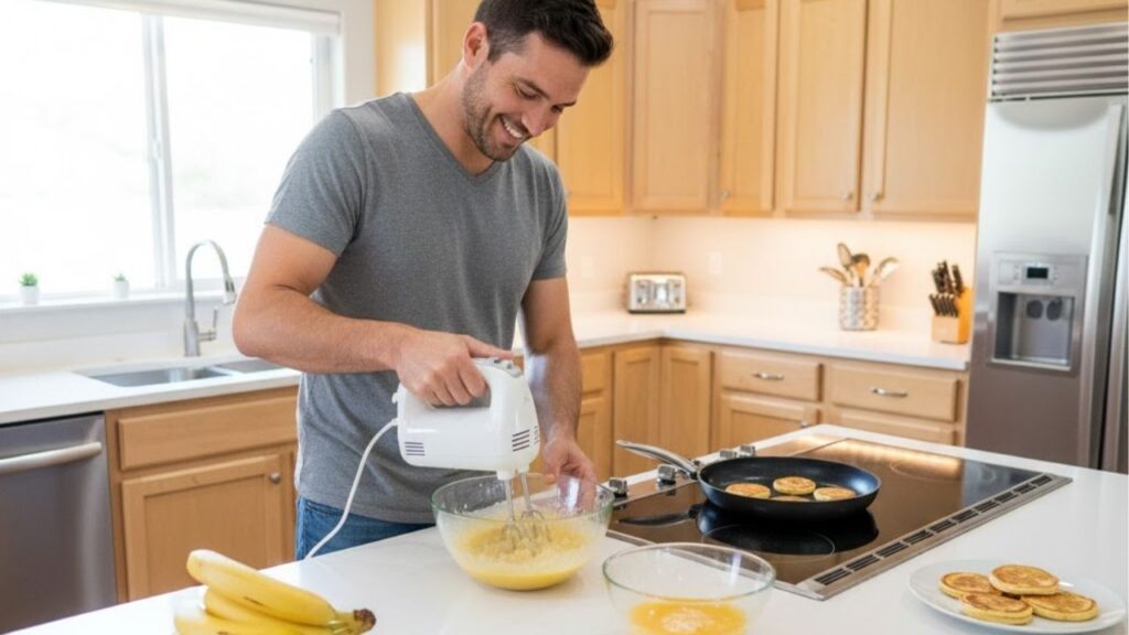 Depois que aprendi a fazer a panqueca de bana com apenas 2 ingredientes, nunca mais fiz outra receita para o café da manhã