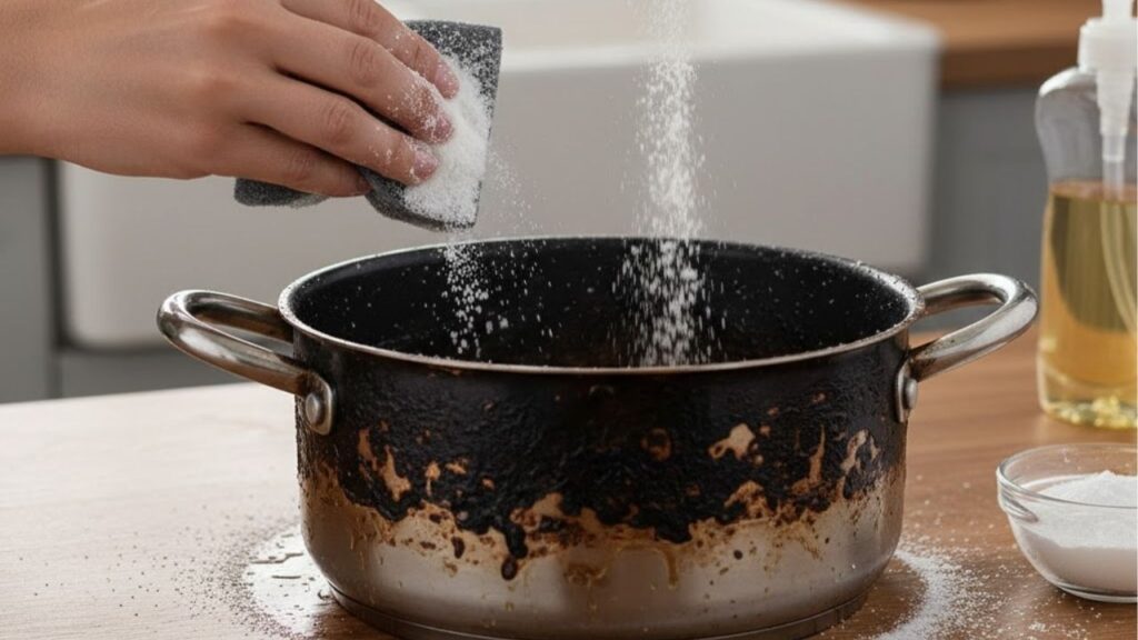 Panela queimada? Descobrimos uma misturinha econômica e eficaz com bicarbonato que vai deixá-la como nova em poucos minutos