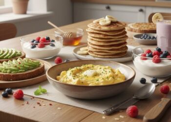 5 receitas rápidas com apenas 3 ingredientes para o café da manhã, garantindo uma refeição deliciosa e nutritiva para aguentar o dia