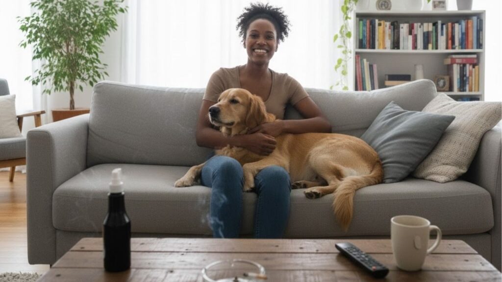 Cheiro de cachorro e cigarro no sofá? Com esta misturinha prática você pode dizer adeus aos odores fortes, deixando sua sala de estar limpa e agradável