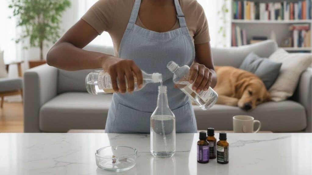 Cheiro de cachorro e cigarro no sofá? Com esta misturinha prática você pode dizer adeus aos odores fortes, deixando sua sala de estar limpa e agradável