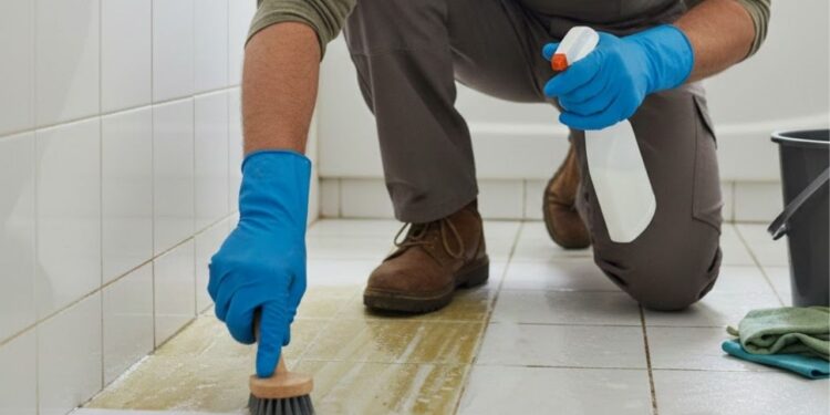 Truque simples para deixar o rejunte branco usando vinagre e água oxigenada, é rápido e pode ser aplicado em qualquer cômodo da casa