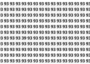 Encontre o número 39 entre vários números 93 em apenas 12 segundos neste desafio