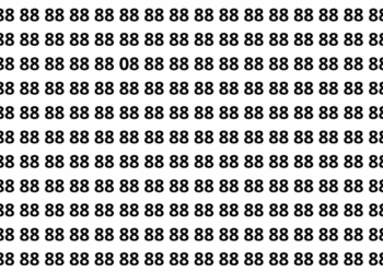 Encontre o número 08 entre vários números 88 em apenas 12 segundos neste desafio