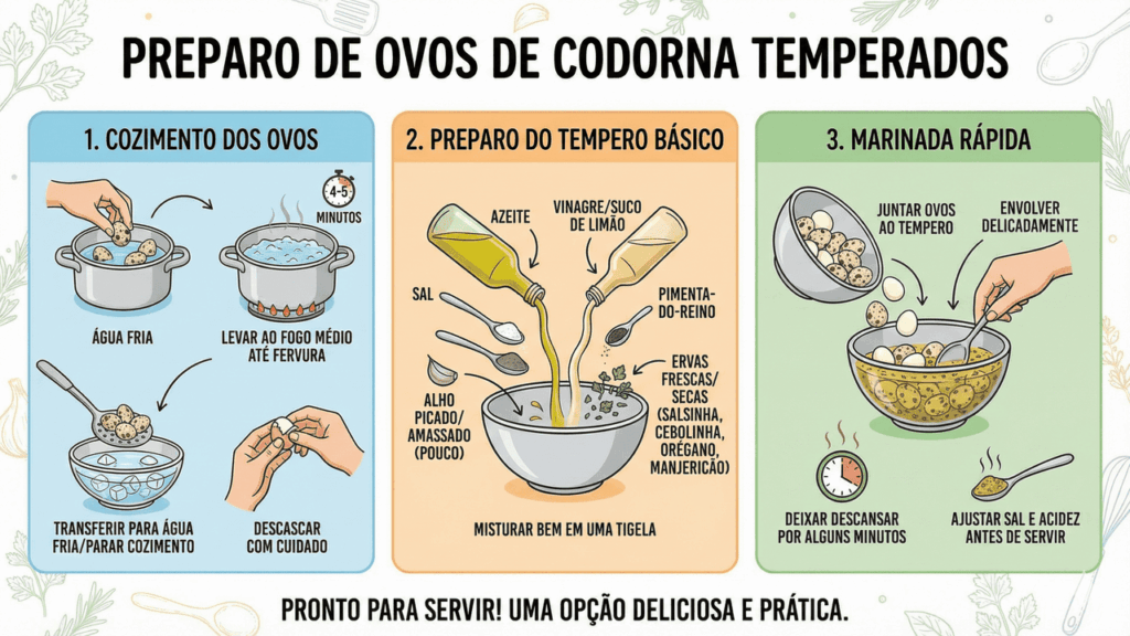 como preparar ovo de codorna