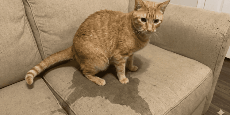 Gatos fazendo xixi em lugar errado