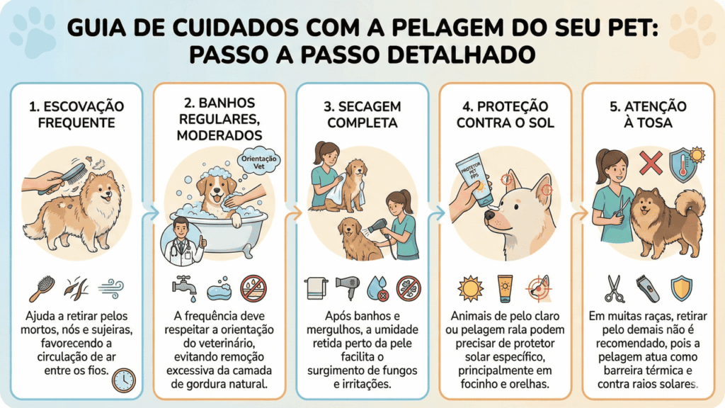 Cuidados com a pelagem do cachorro no verão