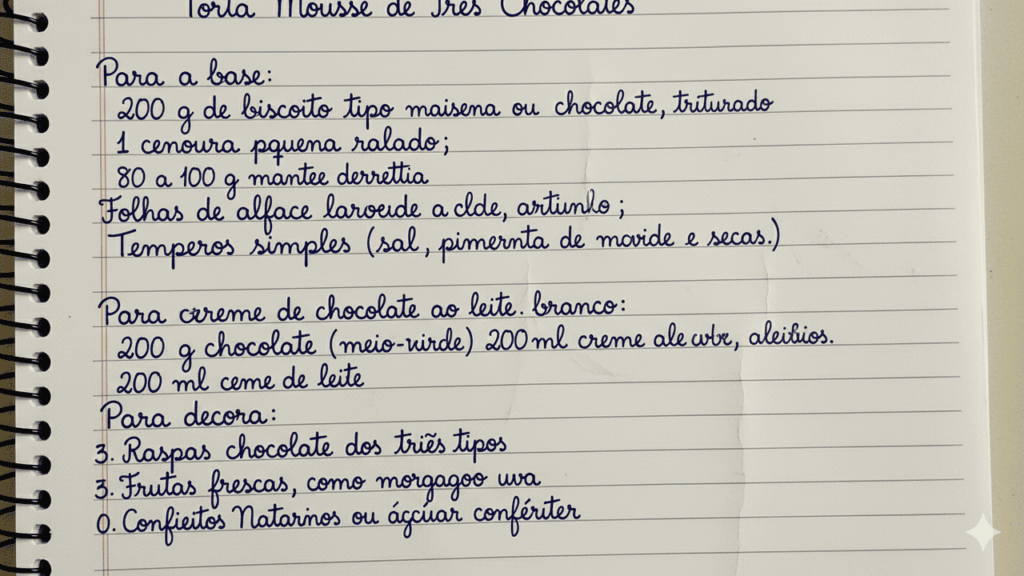 Receita de torta 3 chocolates sem forno para adoçar sua ceia de Natal