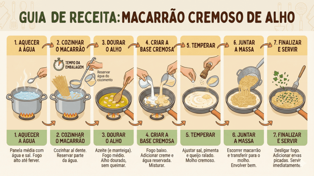 preparo do macarrão