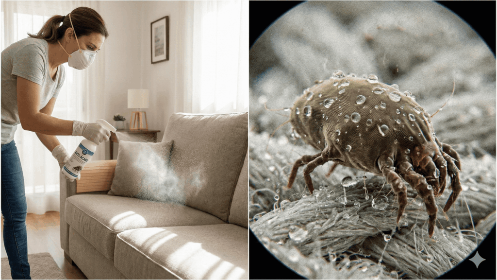 mistura caseira para combater ácaros nos dias quentes