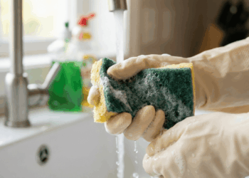 maneira correta de higienizar esponja de cozinha