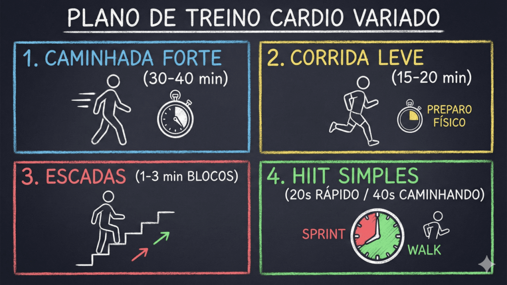 plano de treino para os exercicios em casa