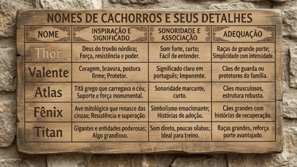 lista de nomes para cachorros grandes