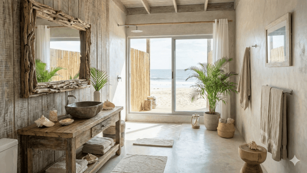 Nem água sanitária, nem cloro: esse truque limpa banheiro de praia sem cheiro forte