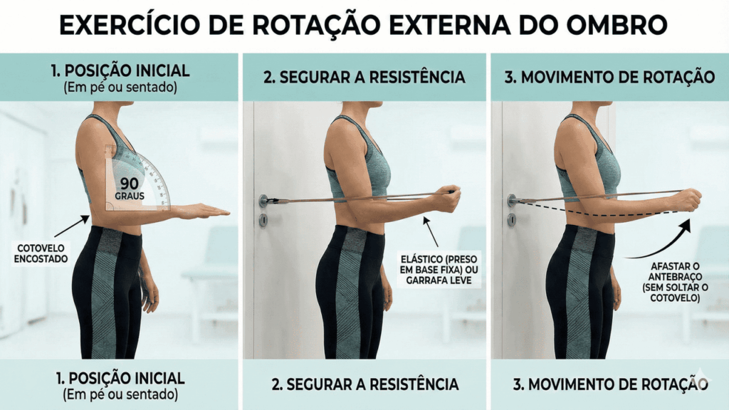 exercício com elástico