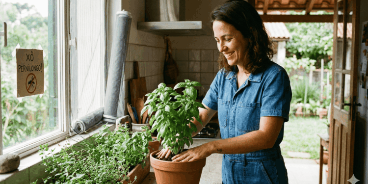 uso do manjericão pra espantar pernilongos