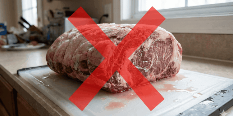 descongelamento correto de carne