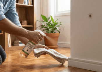 repelente caseiro no canto da parede