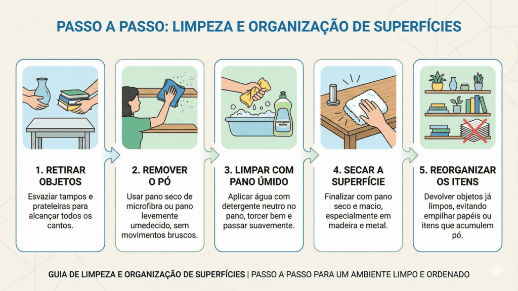 dicas para limpar os móveis