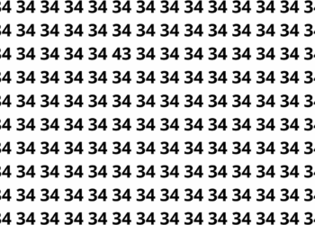 Encontre o número 43 entre os números 34 em menos de 10 segundos