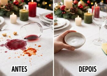Limpe sua toalha de msa de jantar da melhor forma após a ceia de Natal com essa misturinha caseira