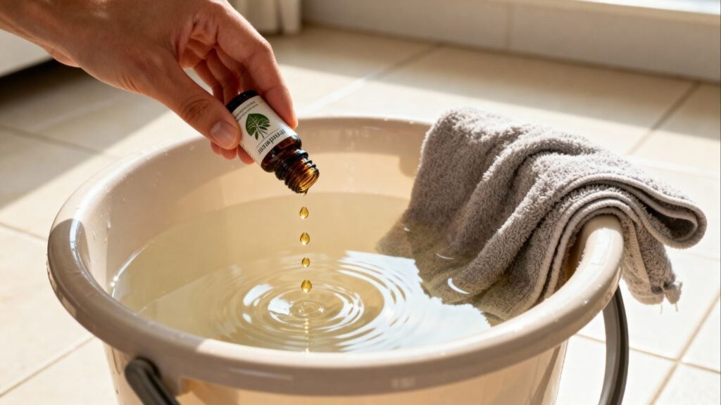 Quatro gotas no balde e a casa fica com cheiro de limpeza por dias