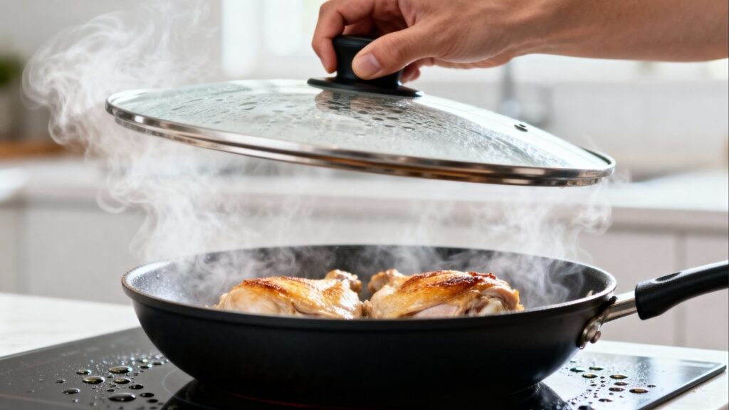 Sem óleo, nem fritura: esse método deixa o frango dourado em 3 minutos