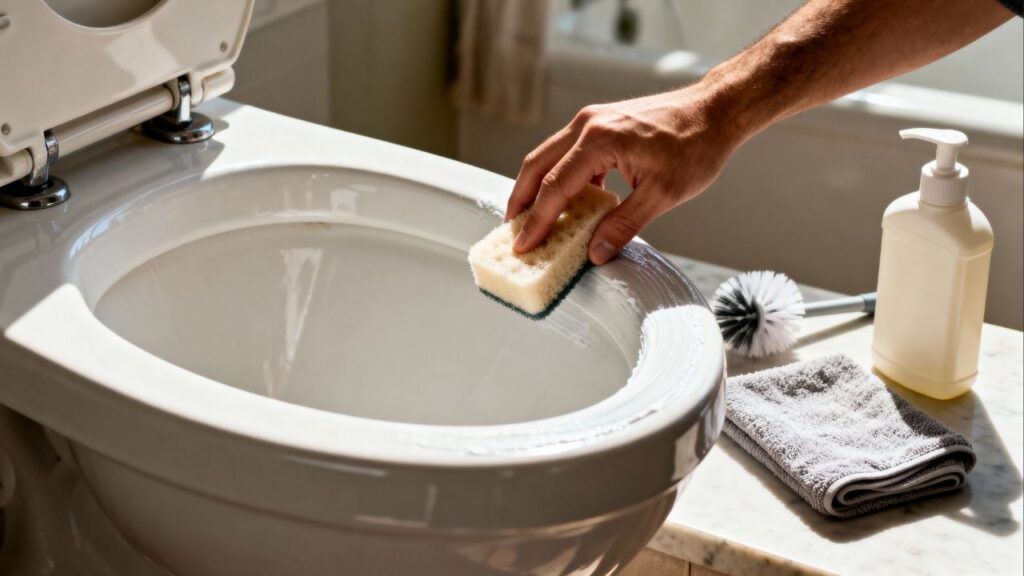 Sem vinagre, nem bicarbonato: a forma correta de tirar o calcário do banheiro