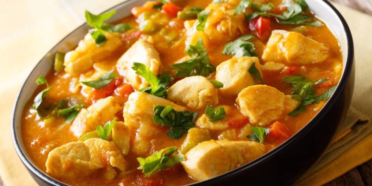 bobó de frango típico brasileiro