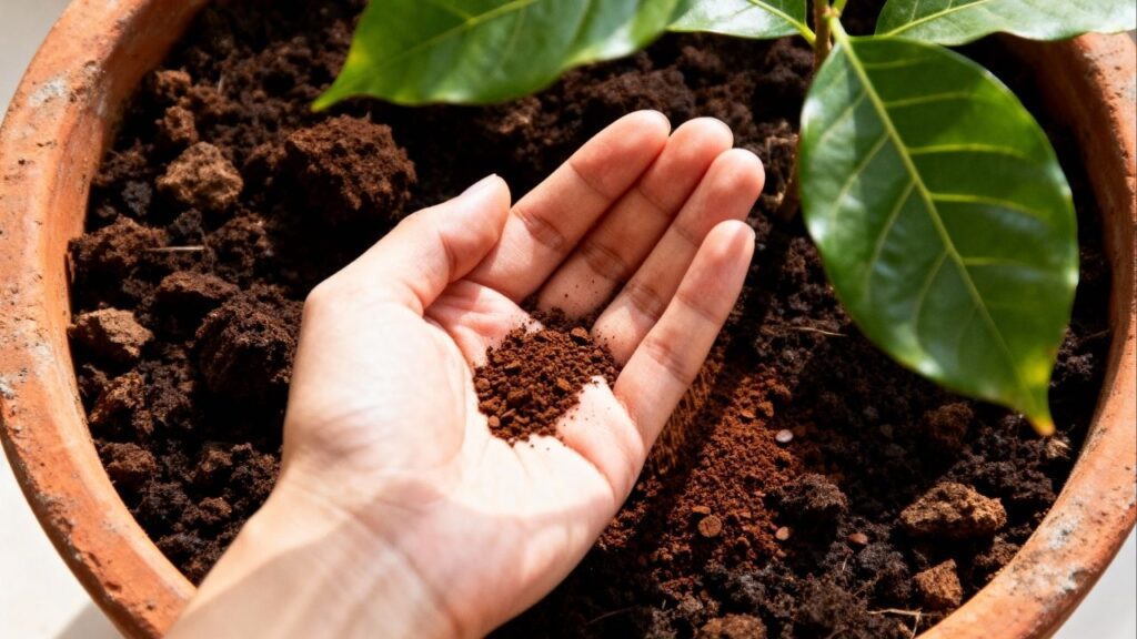 Por que algumas pessoas colocam café na terra das plantas e o que isso provoca