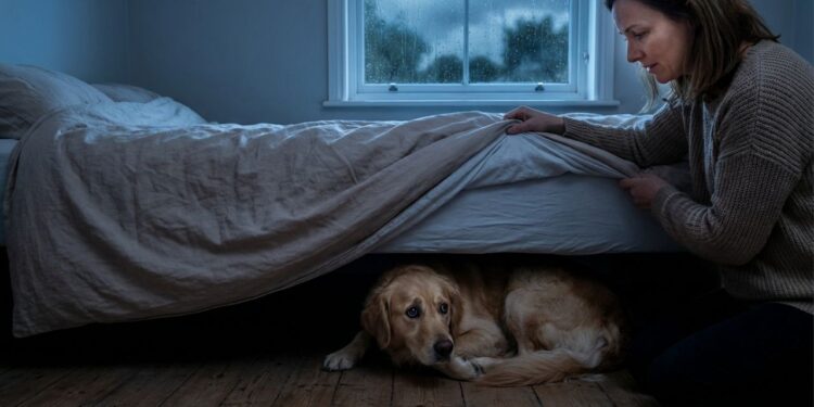 Nomes carinhosos para cachorro que se esconde embaixo da cama quando chove