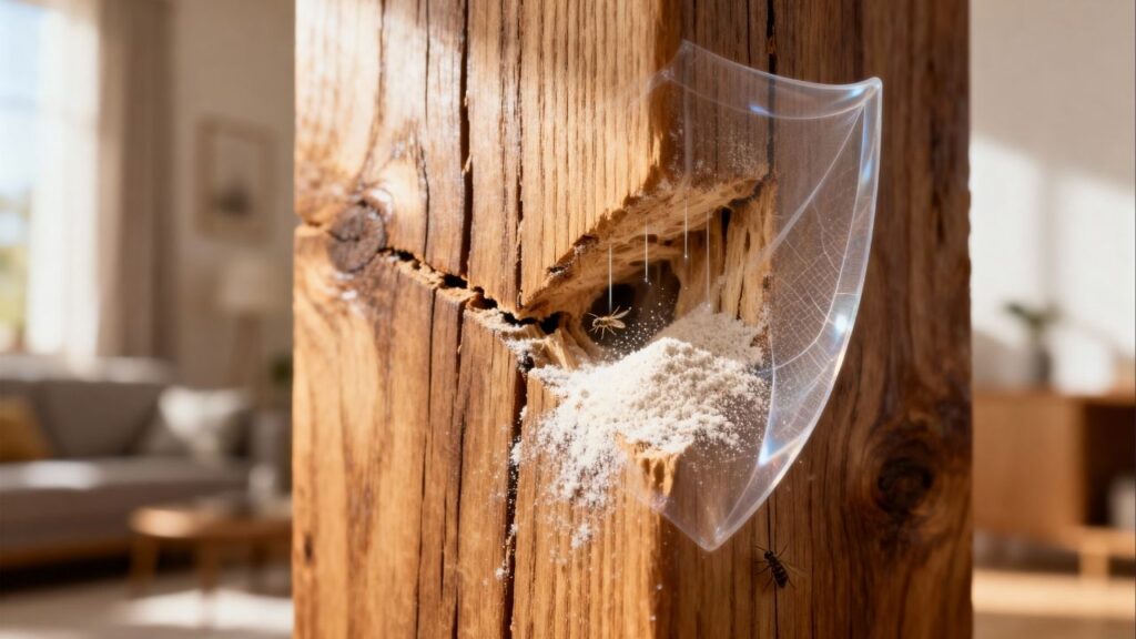 Pó natural cria barreira invisível e impede cupins de voltar para os móveis