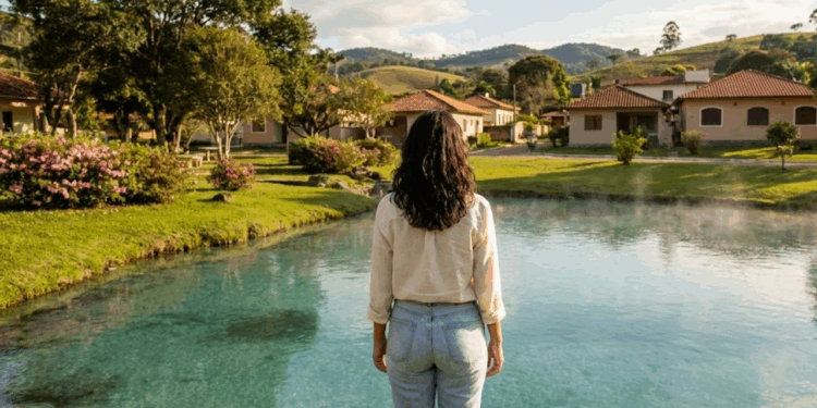 Essa cidade com menos de 3 mil habitantes oferece muita paz e tranquilidade com águas termais ao lado de casa