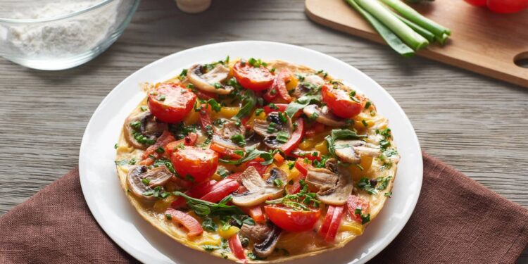Omelete de forno simples que salva o almoço em dia corrido
