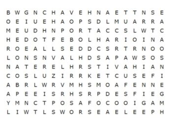 Se você acha 10 palavras em 1 minuto, seu foco pode ser acima da média