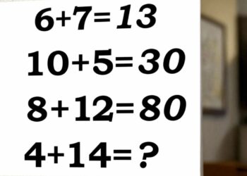 Consegue descobrir por que 4+14 não é 18 neste desafio lógico?