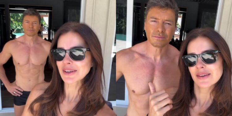 Rodrigo Faro erra filtro solar da esposa e mancha o rosto