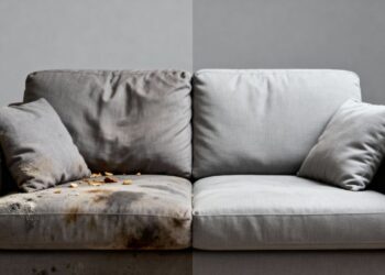 Sofá manchado nas férias tem solução simples que não agride o tecido
