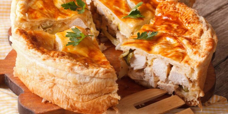 Torta deliciosa de frango