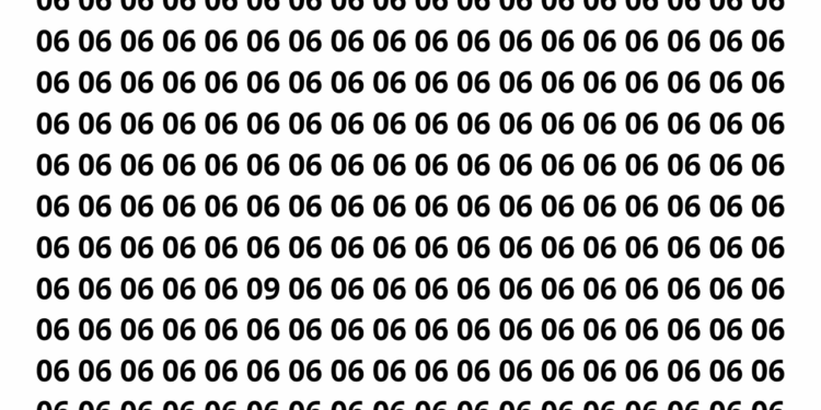 Encontre o número 09 entre vários números 06 em apenas 12 segundos neste desafio