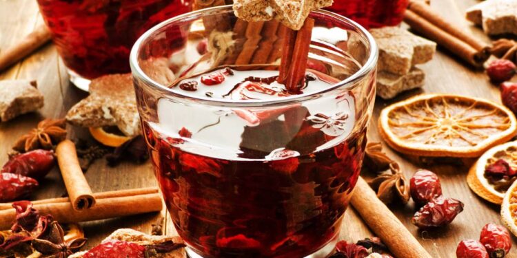 chá de hibisco com canela