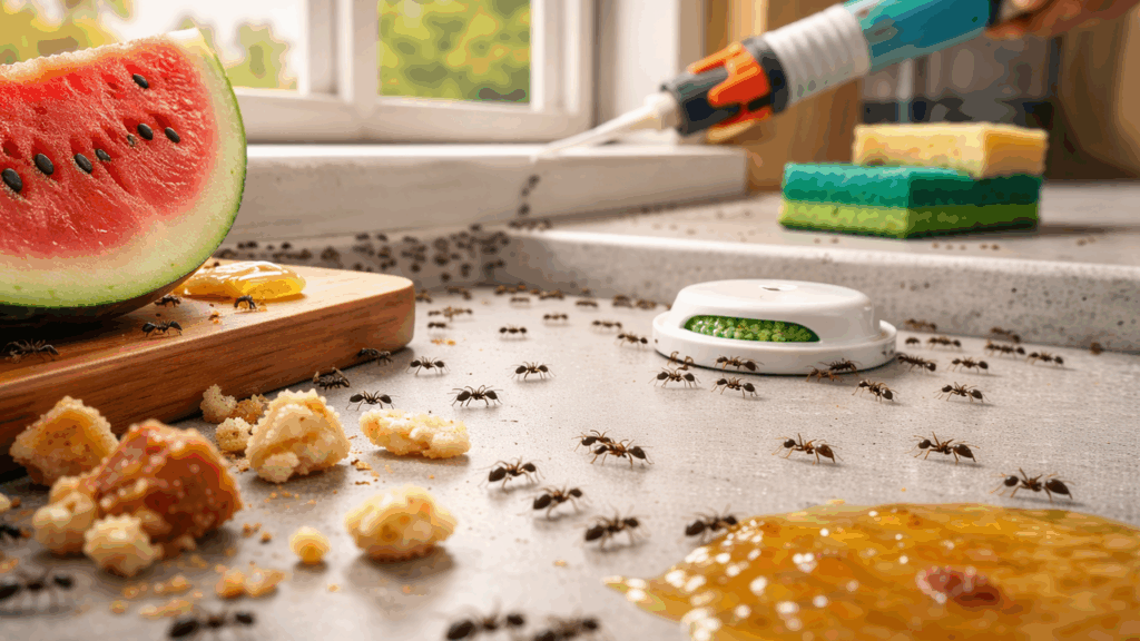 Truques usados por controladores de pragas ajudam a eliminar formigas da cozinha com isca